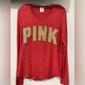 Large PINK super soft long sleeve tee